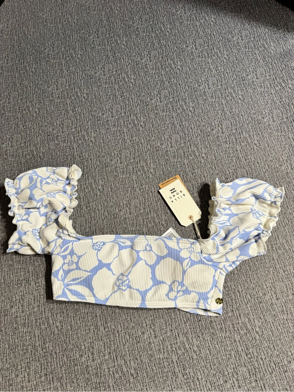 Billabong Beyond the Blue Puff Sleeve Bikini Top
